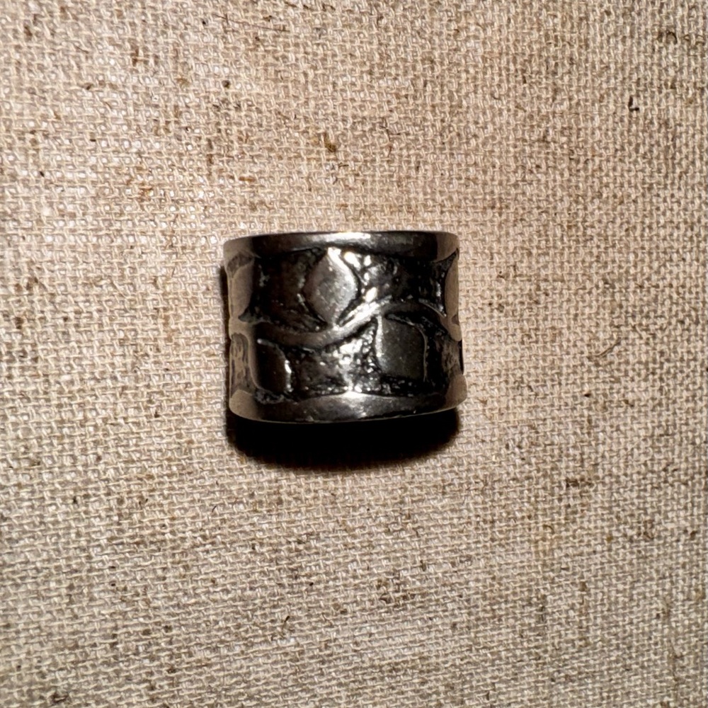 Silver Textured Ring - Picture 3 of 3